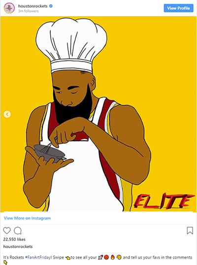 Original artwork from fans of the Houston Rockets