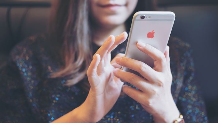 Woman looking on her phone. 